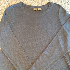 LUCY & LAUREL CREW-Long Sleeve Shirt in Jade Green Size Medium